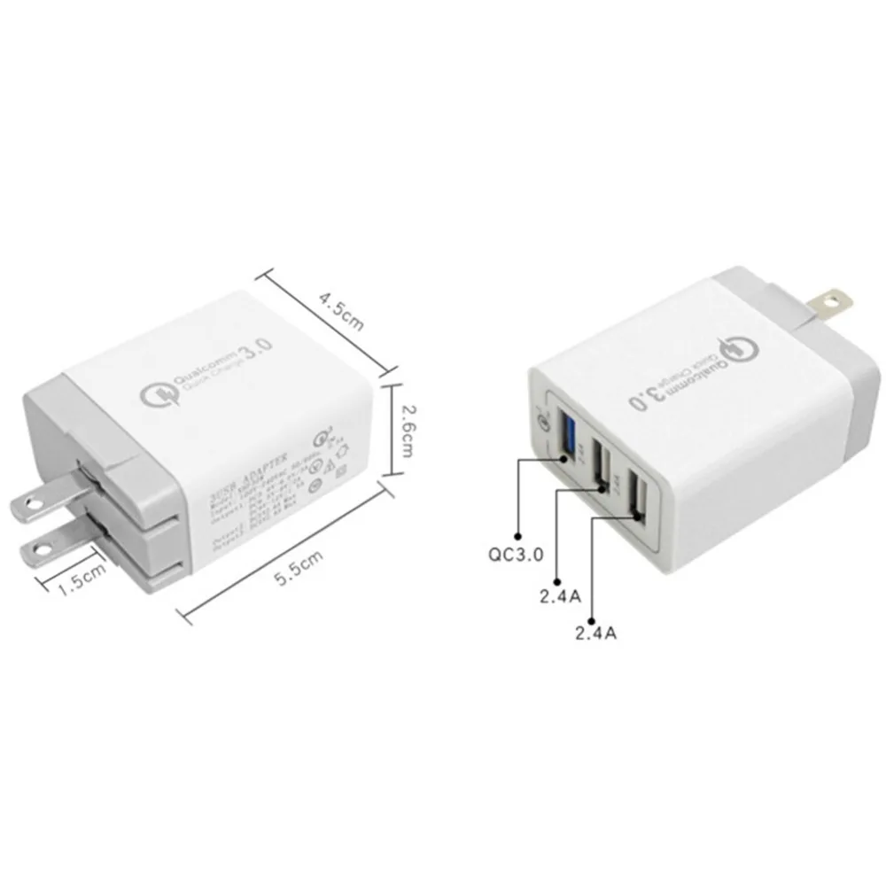 Быстрая зарядка QC 3 0 быстрое настенное зарядное устройство 30 Вт портовый