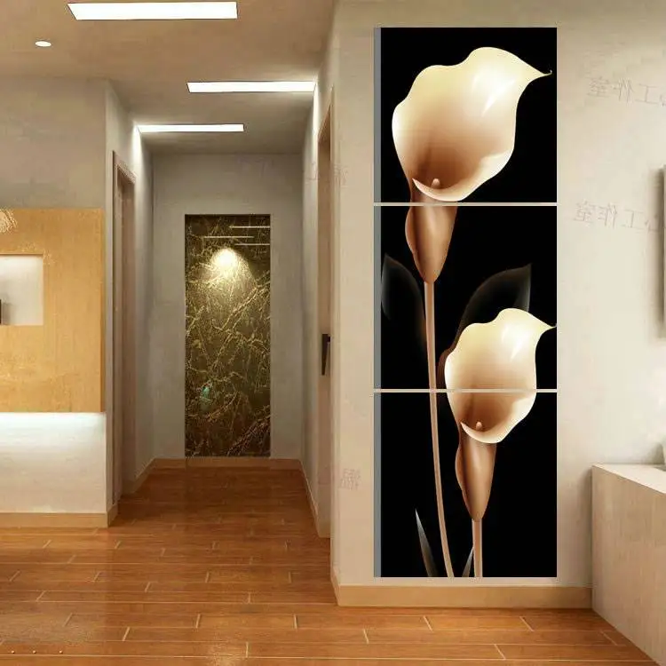 Бесплатная доставка 3 шт./91478|painting web|flowers plantpainting canvas |