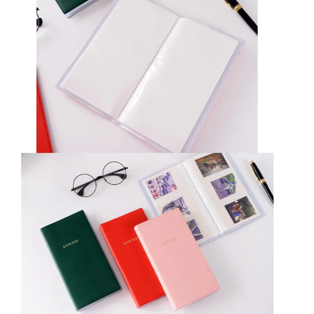 84 кармана длинный Красочный мини фотоальбом LOVE You книга чехол для хранения