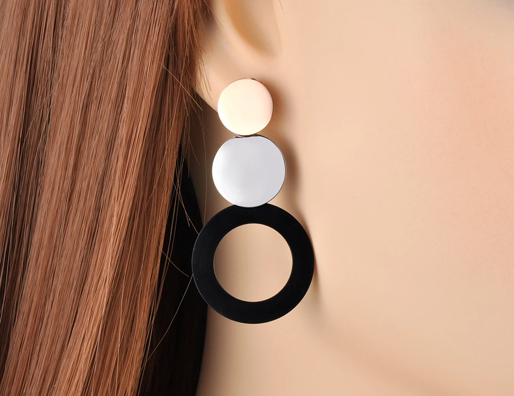 JeeMango Hyperbole Нержавеющая сталь Черный/розовое золото комбинированные круглые