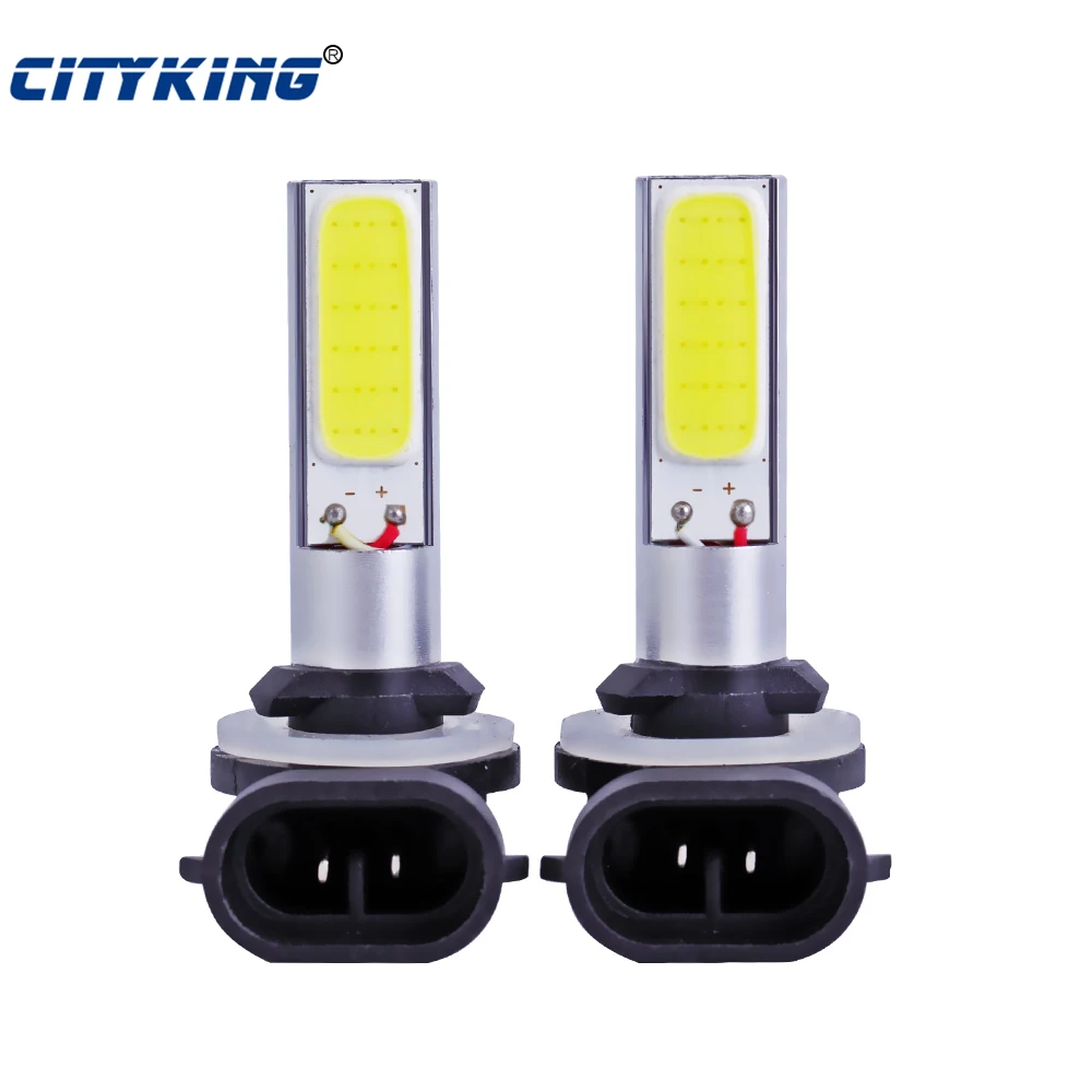 10 шт./лот светодиодные лампы для автомобильных фар (H27 881 cob 10w smd автомобиля 880 h1 h3