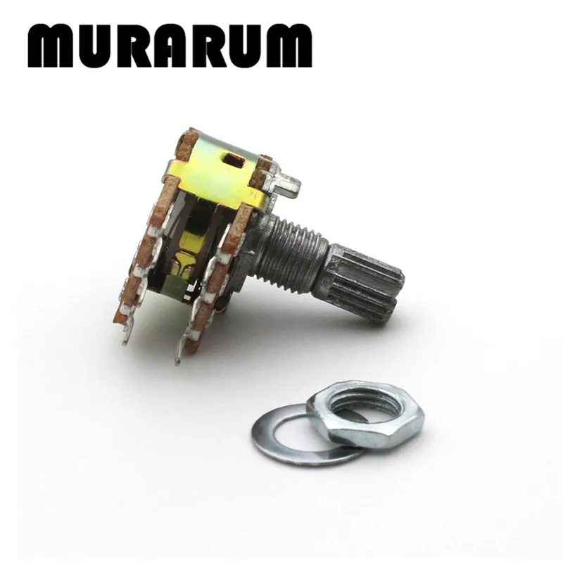 300pcs Dual Stereo Potentiometer Pot Linear shaft 15mm 15 =15 6Pin Shaft WH148 Amplifier B1K B2K B5K B10K B20K B50K B100K | Электроника