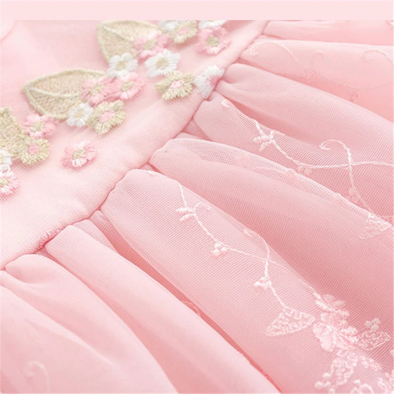 2 шт. детское кружевное платье с длинным рукавом и шапочкой |