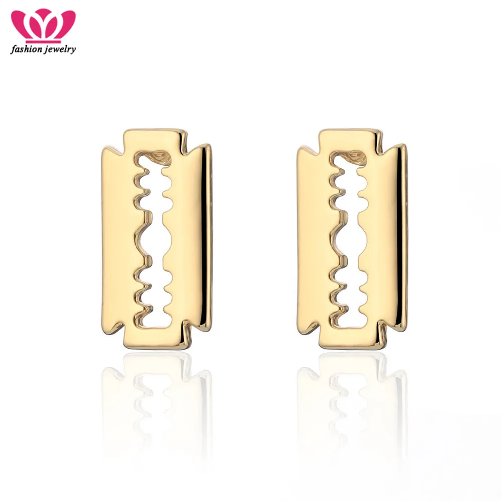 Серьги с лезвиями для женщин мужчин в стиле панк-рок из нержавеющей стали модные