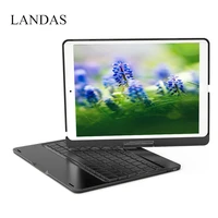 landas for ipad 2018 keyboard case 360 rotation 7 backlit bluetooth wireless keyboard for ipad 9 7 2018 case stand cover a1893