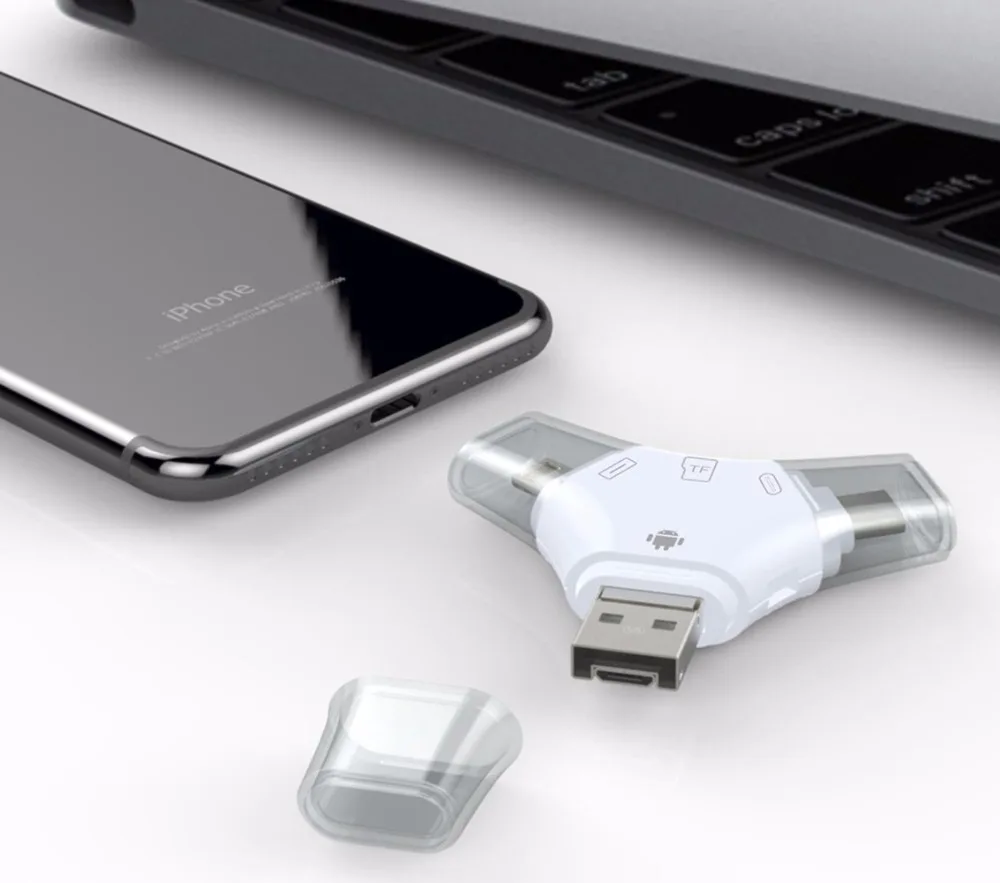4 в 1 Type c Lightning Micro USB 2 0 кардридер SD для Android iPad iPhone 7 plus 6s OTG ридер|card reader micro sd|reader sdcard |