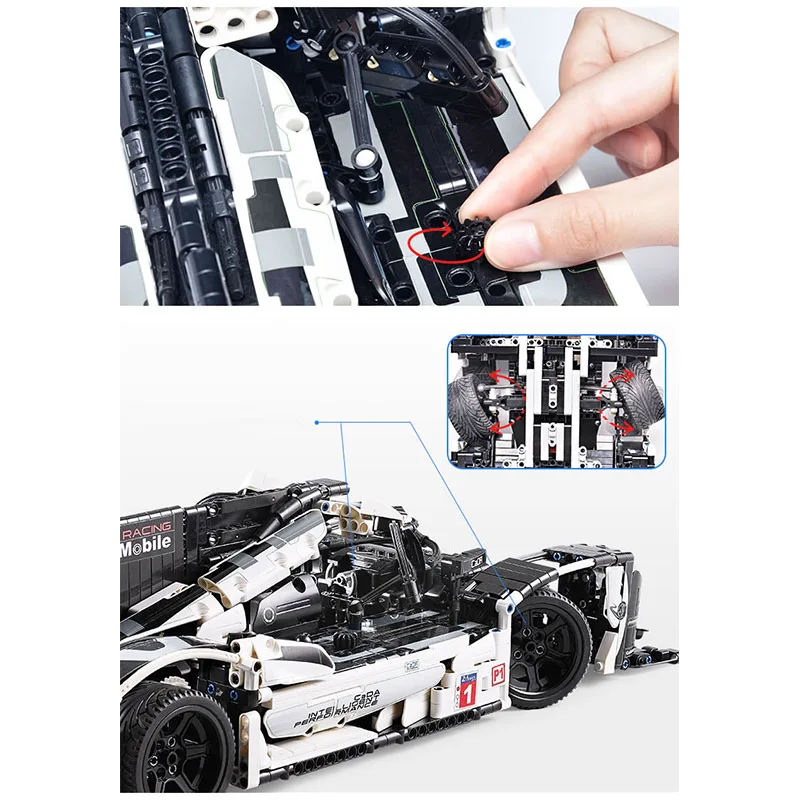 Новые DIY строительные блоки гоночного автомобиля игрушки для детей мальчиков Cada