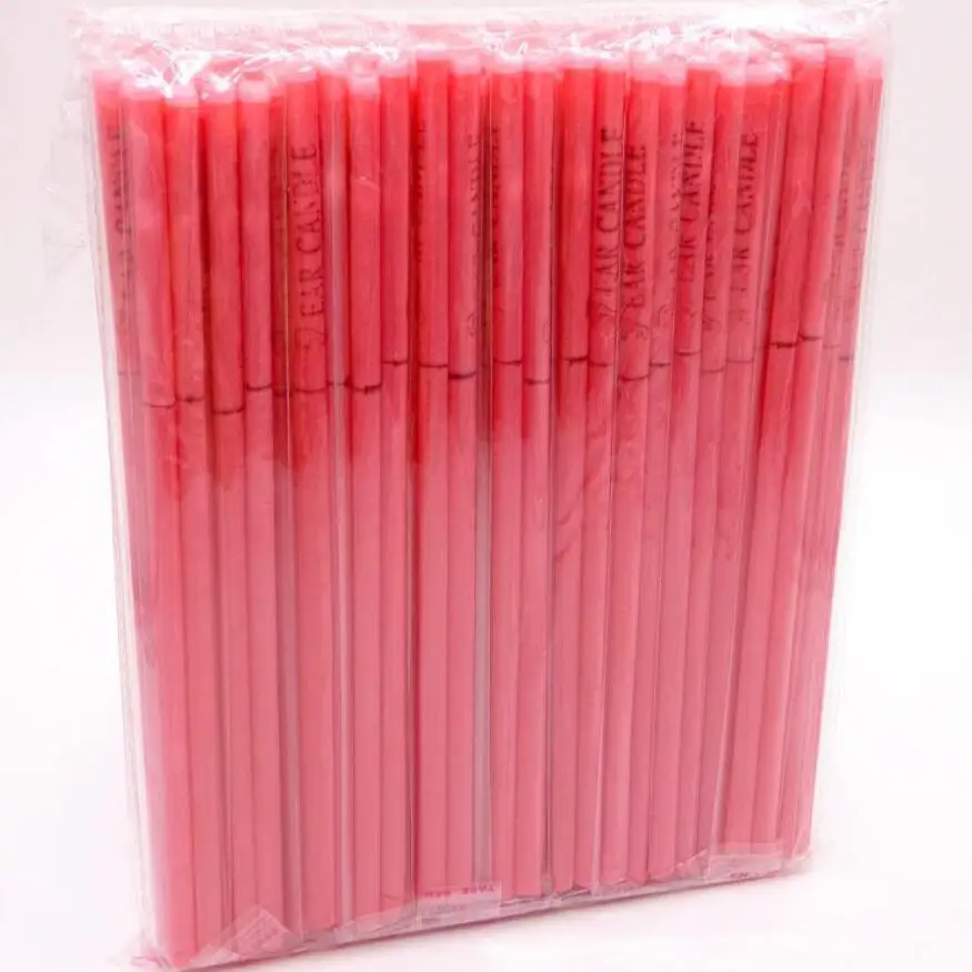 Coning Beewax 8 цветов Ушная свеча ушные свечи терапия прямой Стиль уход за ухом термо-Ушная терапия Уход за кожей лица аппарат для лифтинга D30 - Цвет: 100 pcs Red