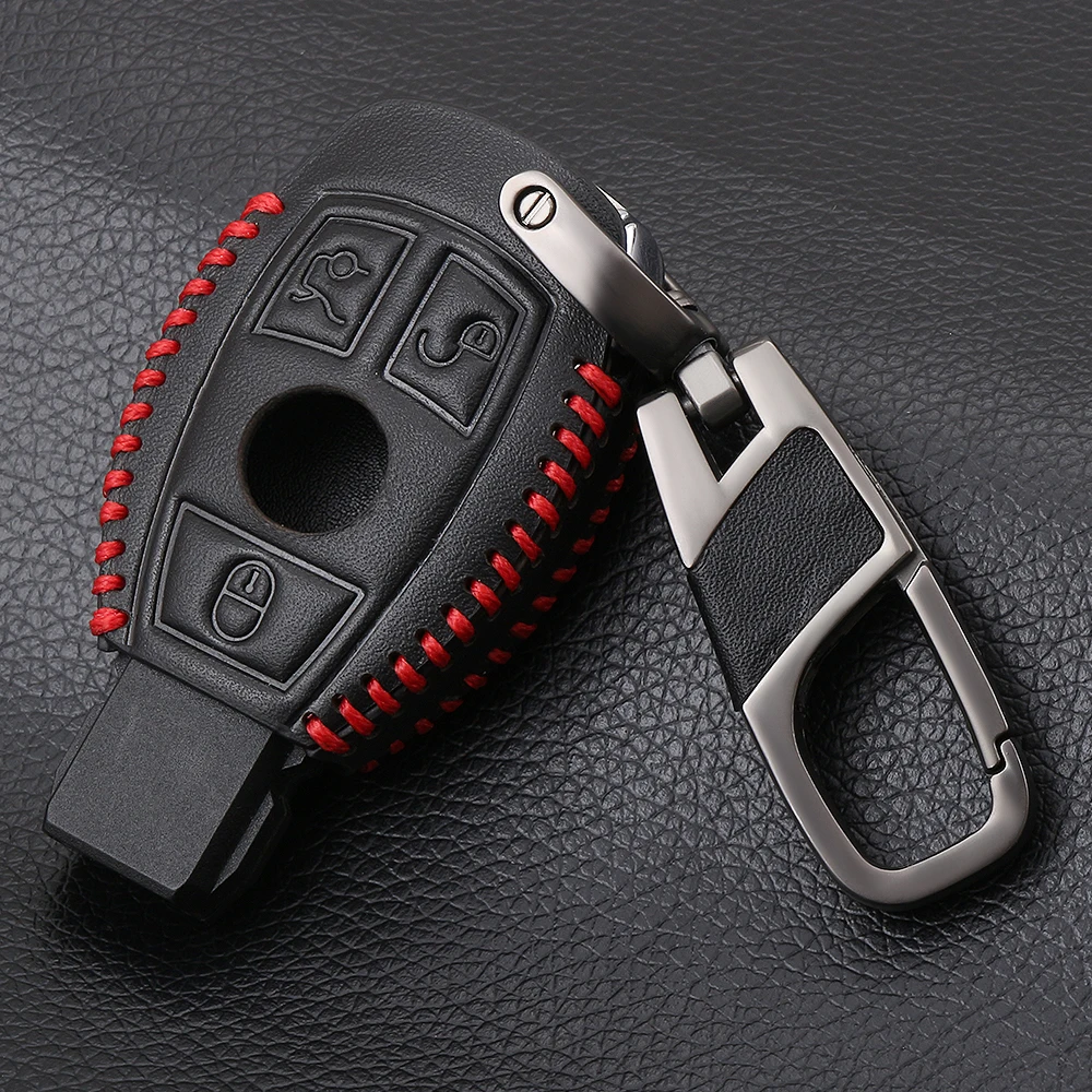 Кожаный Автомобильный чехол для ключей Mercedes Benz AMG W203 W210 W211 W124 W202 W204 W205 W212 A B C E S R GLE