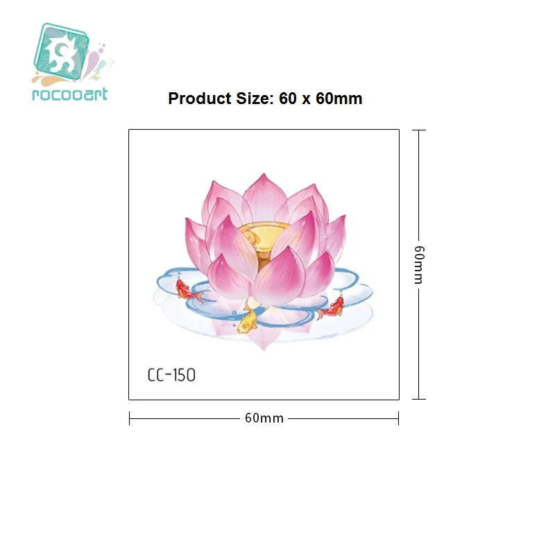 Rocooart Colorful Flowers Tattoo Stickers Petal Leaf Fake Tattoo Body Art Temporary Tattoo For Women Waterproof Tatouage Female