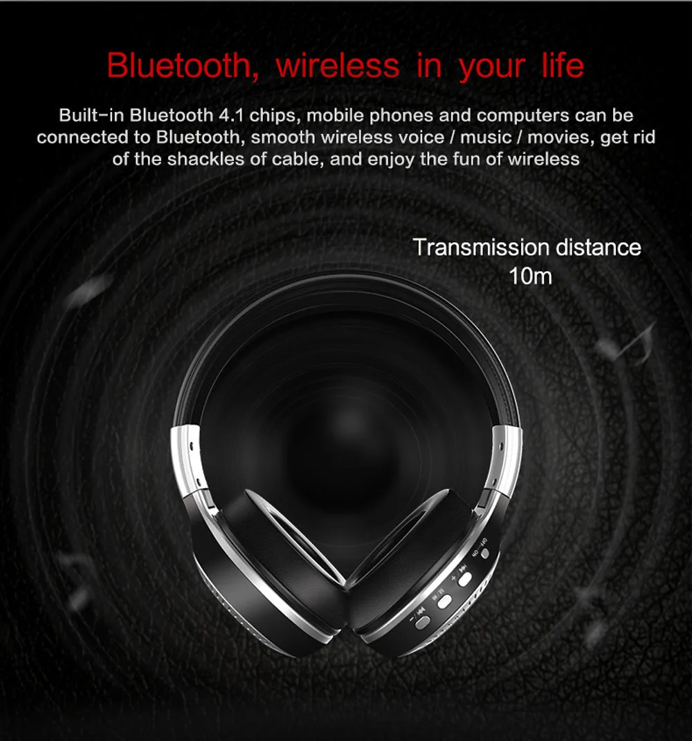 B19 LCD беспроводные Bluetooth наушники стерео гарнитура микрофон FM радио TF карта HiFi