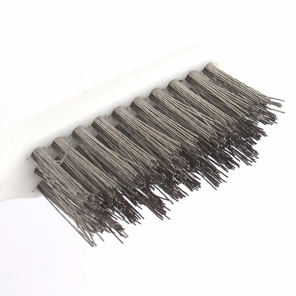 

10pcs Plastic Handle Stainless Steel Wire Cleaning Tooth Brush for Jewelry Cleaning Tools