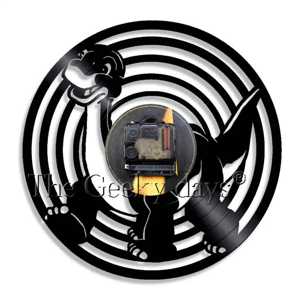 Настенные часы с динозавром Ретро виниловая запись настенные Loch ness Plesiosaur Dinosaur