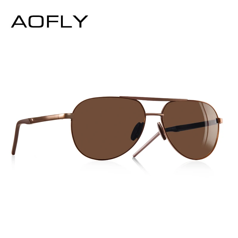 C5Brown AOFLY дизайн Пилот мужские солнцезащитные очки мужские Поляризованные TAC солнцезащитные очки резиновые ноги oculos мужские очки аксессуары для мужчин с Чехол - Цвет линз: C5Brown