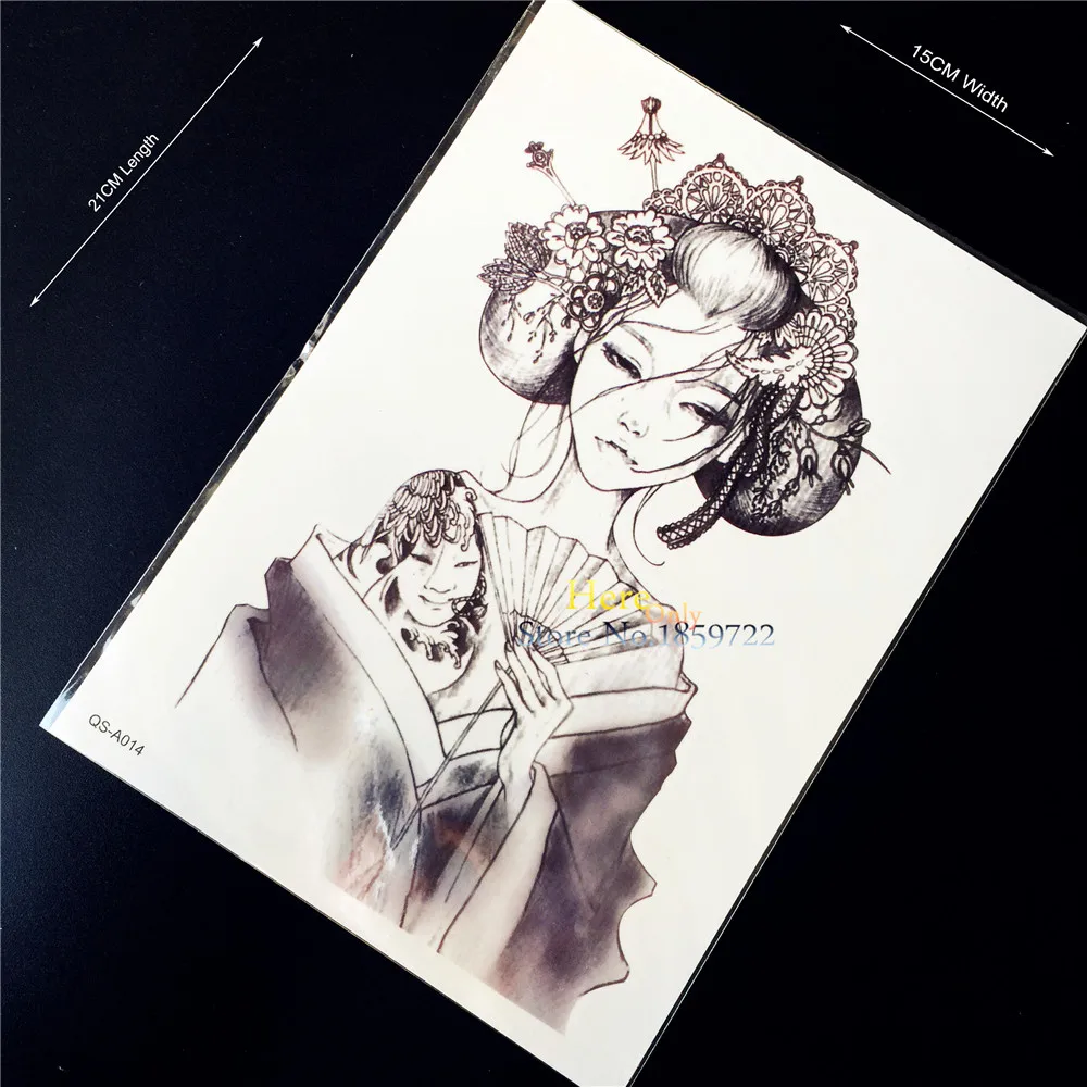 1 шт. японские водонепроницаемые 3d тату наклейки Гейша|sticker advertising|sticker artsticker led |