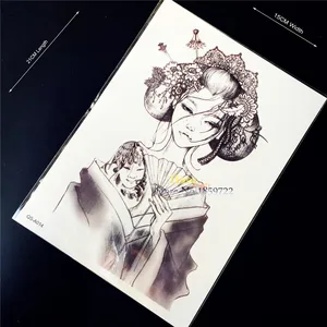 1 шт., японские водонепроницаемые 3d-тату-наклейки Гейша