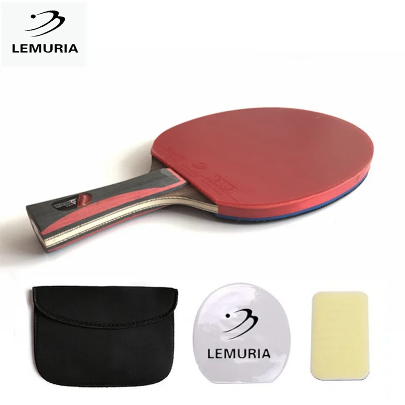 Настольная ракетка Lemuria для тенниса длинная ручка короткая углеродное лезвие