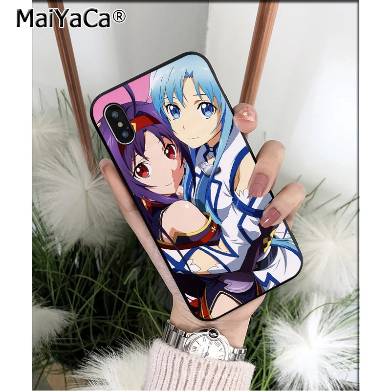 MaiYaCa аниме меч искусство онлайн ТПУ Мягкие аксессуары для телефона чехол iPhone X XS MAX