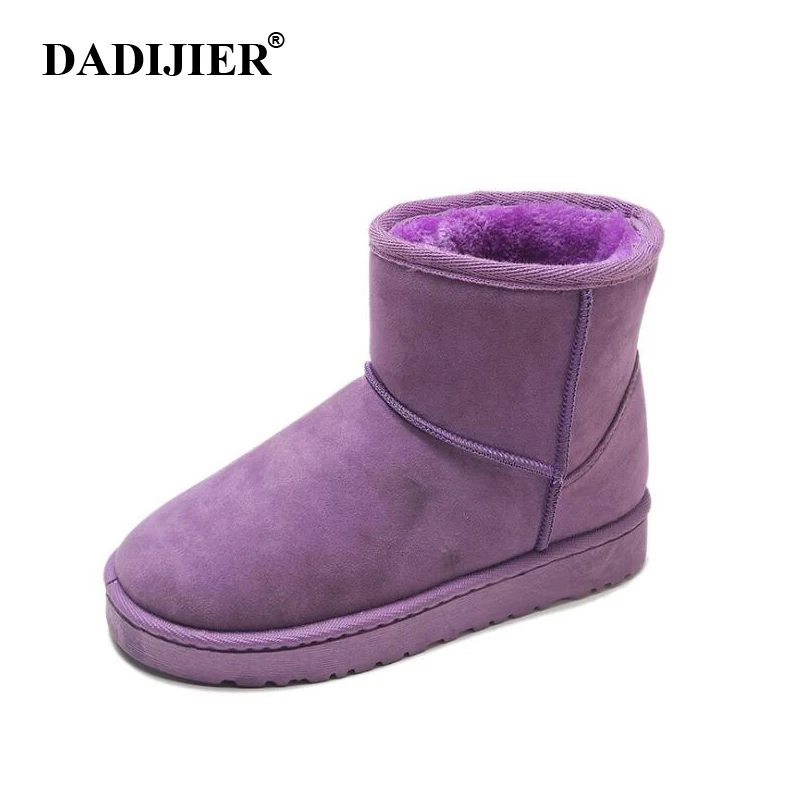 

DADIJIER Snow Boots Man 2018 Casual Classic Students Light Board Foundation Purple Warm Thick Cotton Boots wyq253