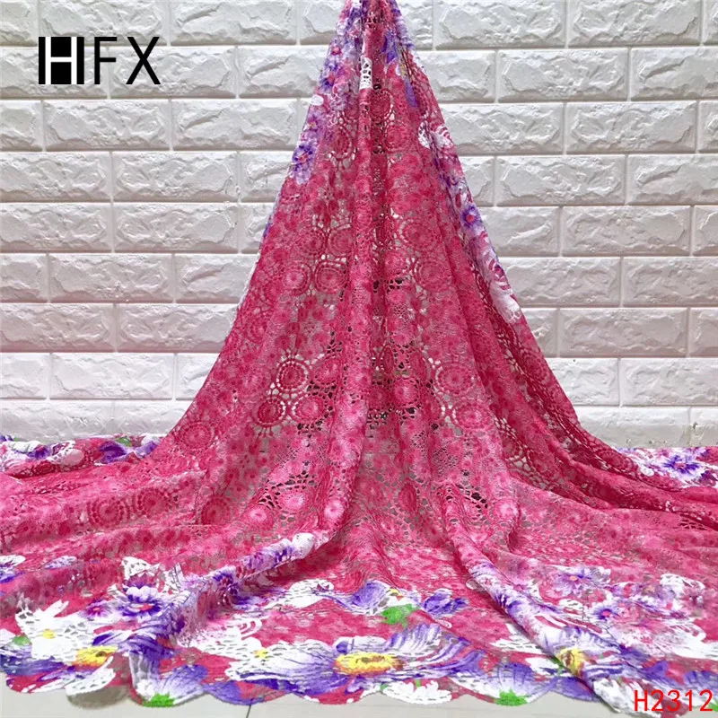 HFX африканская кружевная ткань желтого цвета гипюр 2019 высокое качество