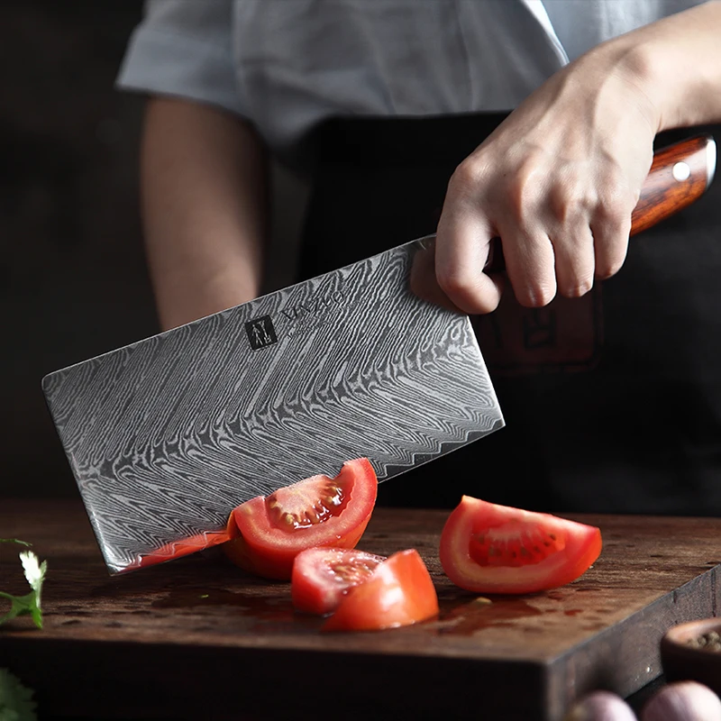 XINZUO 7 ''дюймовый кухонный мясницкий нож высококачественный Дамаск сталь
