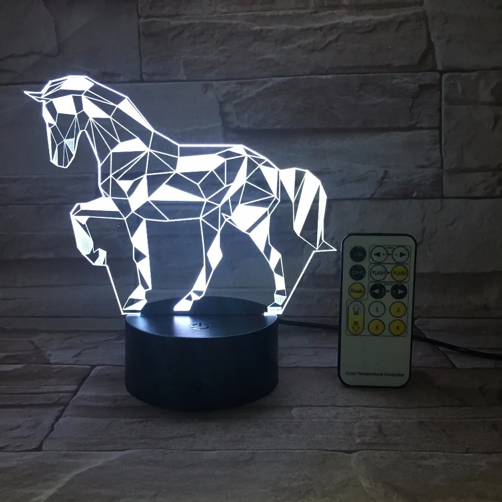 Акриловая 3D стерео лампа с дистанционным или сенсорным выключателем