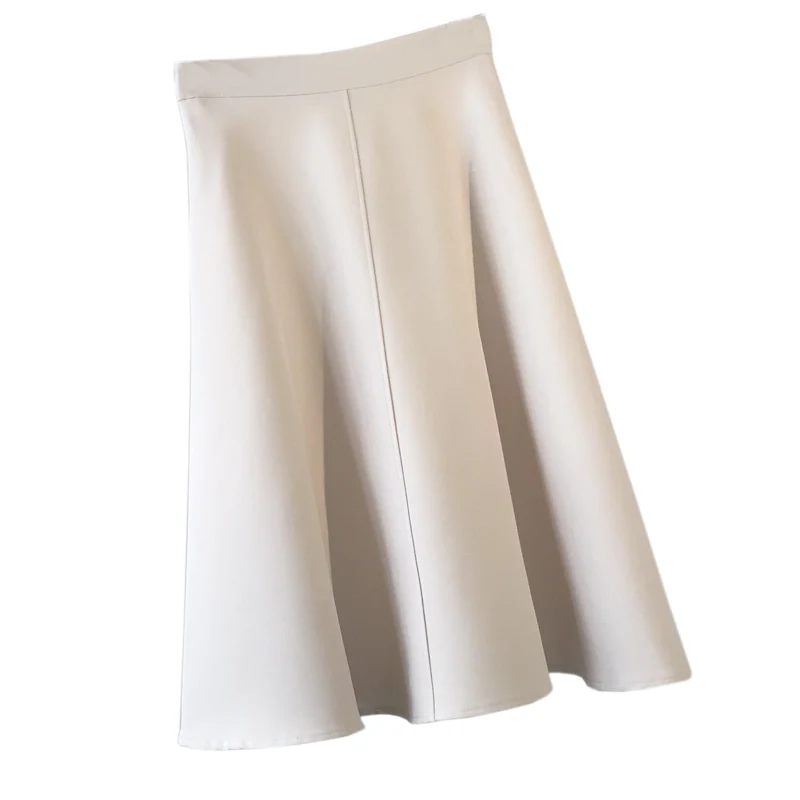 

Women's wear Korean version of high waist A character skirt long thin big pendant skirt pure color half skirt