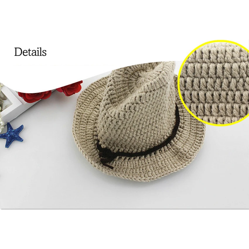 Baby photography props cow boy costume crochet hat shoes newborn outfit baby caps infant girl photo fotografia accessories | Детская