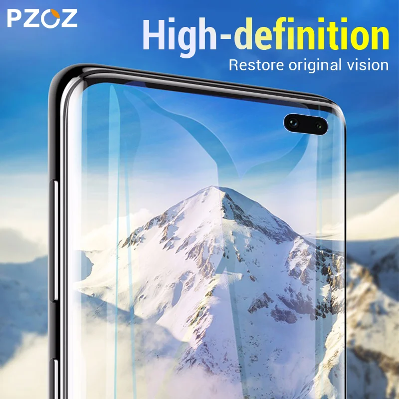 Мягкая защитная пленка PZOZ 3D PET для Samsung Galaxy S10 S8 S9 Plus S10e Note S 8 9|Защитные стёкла и