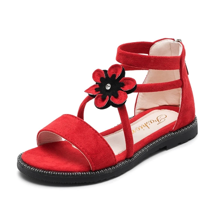 

2019 summer new children's shoes girls fashion Roman shoes children's fingerless princess shoes wild sandals