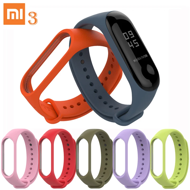 Спортивный Браслет Mi Band 3 силиконовый ремешок на запястье многоцветный набор для