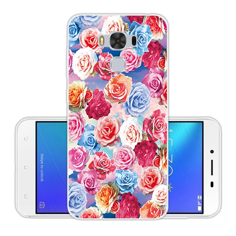 Чехол для Asus Zenfone 3 Max ZC553KL Animal Case 5 дюймов прозрачный силиконовый мягкий ТПУ