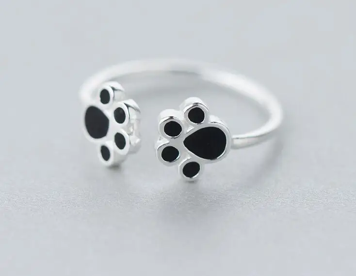 В стиле ретро. Кольцо из стерлингового серебра 925 пробы с двойной собачкой и