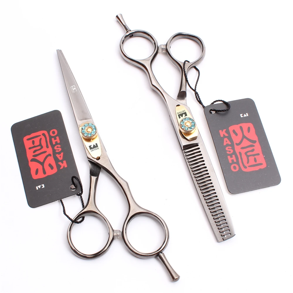 H1020 6.0&quot Japan 440C Kasho Brand Professional Human Hair Scissors Barber Cutting&ampThinning Salon Styling Tools | Красота и
