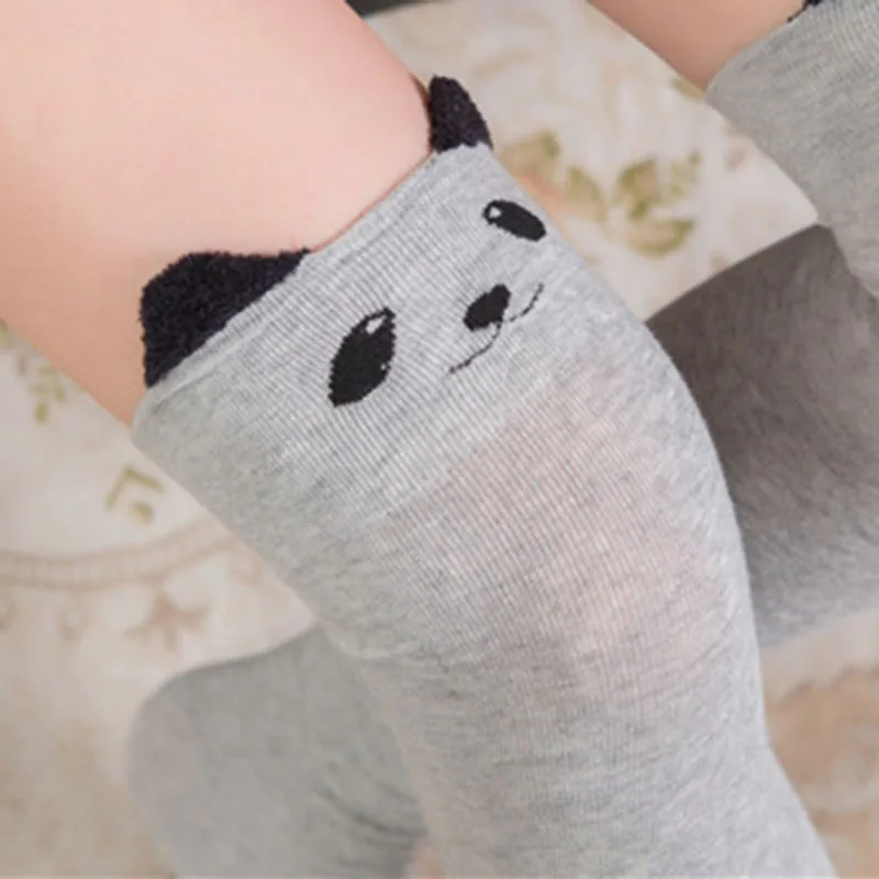 FENNASI/женские чулки выше колена с мультяшным принтом Kawaii хараюку милые забавные