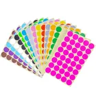 Цветные 19 мм милые круглые наклейки с кодом самоклеящиеся наклейки для скрапбукинга
