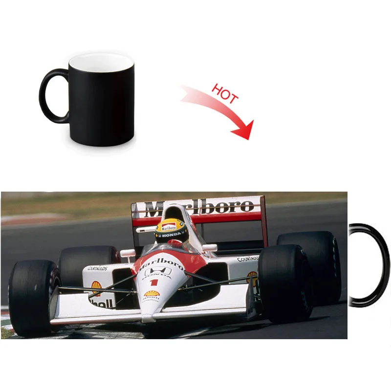 Ayrton Senna da Silva печатные кружки для смены цвета домашняя Фарфоровая чашка чая и