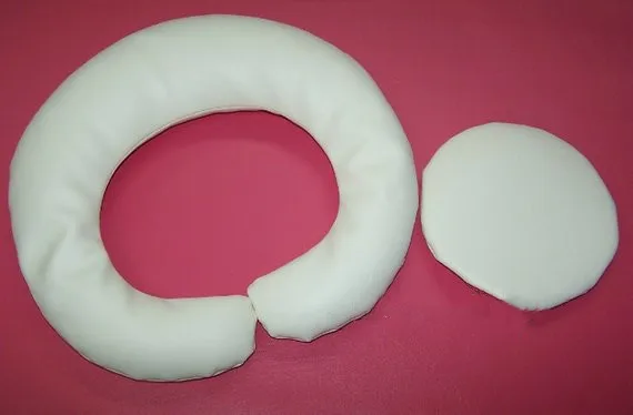 Османская круглая подушка BeanBag для новорожденных 33x10 дюймов Белая Подушка
