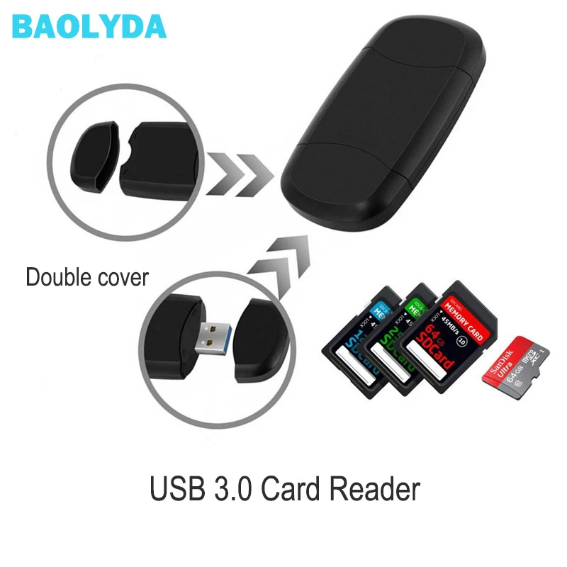 Baolyda мини USB кард ридер 3 0 5 Гбит/с супер скорость OTG Micro SD/SDXC адаптер TF для Mac OS