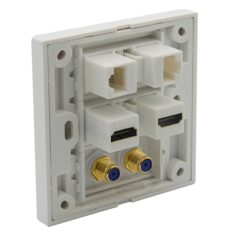 2 порта HDMI F head TV CAT6 RJ45 настенная пластина с гнездовыми разъемами | Электроника
