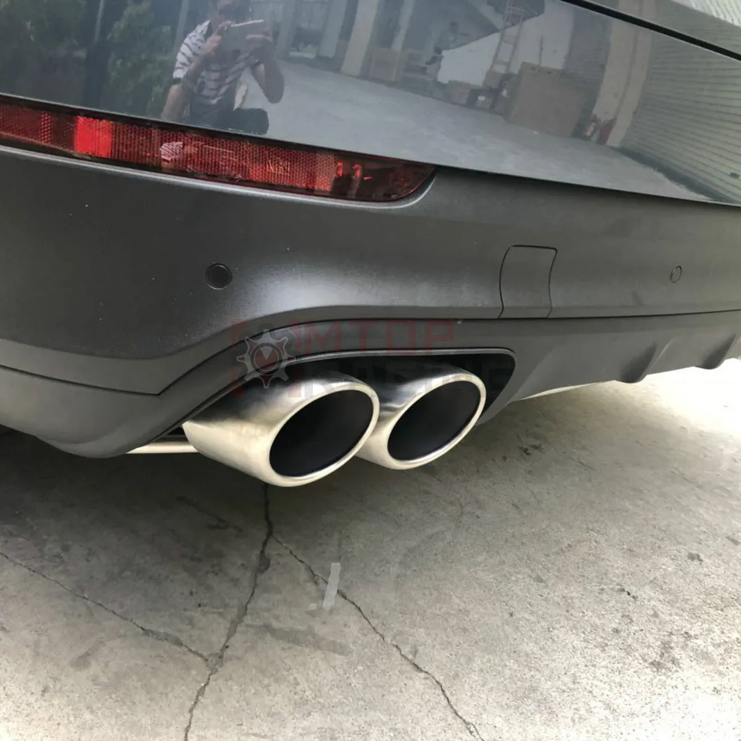 Глушитель выхлопной трубы для Porsche Cayenne 3,0 T Двойные наконечники матовый серебристый