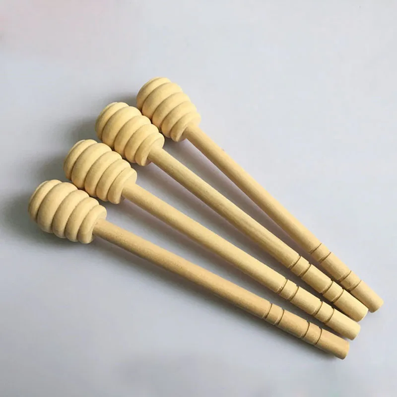 Новинка деревянная ложка 15 см для смешивания медового меда 500 шт. полезная