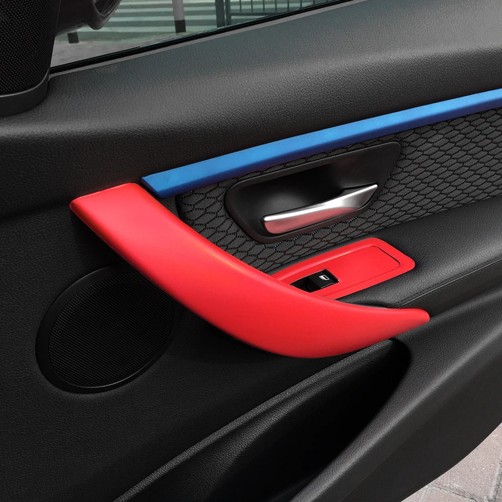 

Carbon Fiber Interior Door Handle Window Switch Cover Trim Film Stickers Decals Car Styling For BMW F30 F35 3 Series Accessories