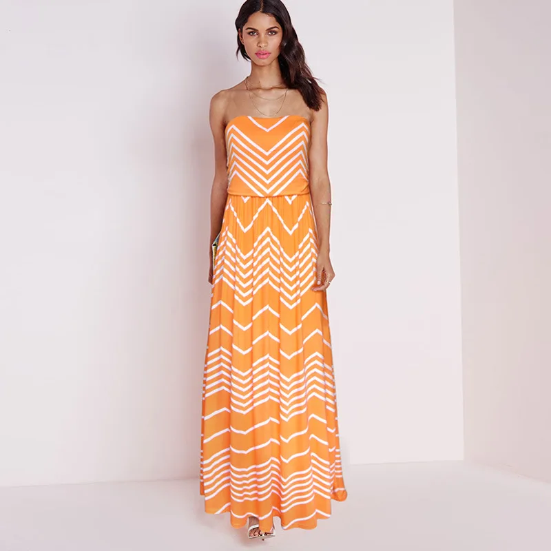 Women Maxi Dress vestidos Осень Лето Sexy Бретелек Винтаж Рукавов Полосатый Бальные Платья