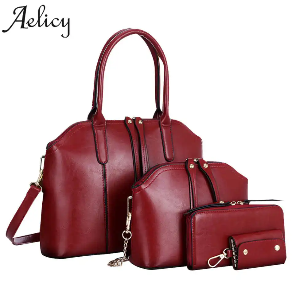 Женская сумка через плечо Aelicy 4 шт./компл. из искусственной кожи|bag high quality|leather shoulder