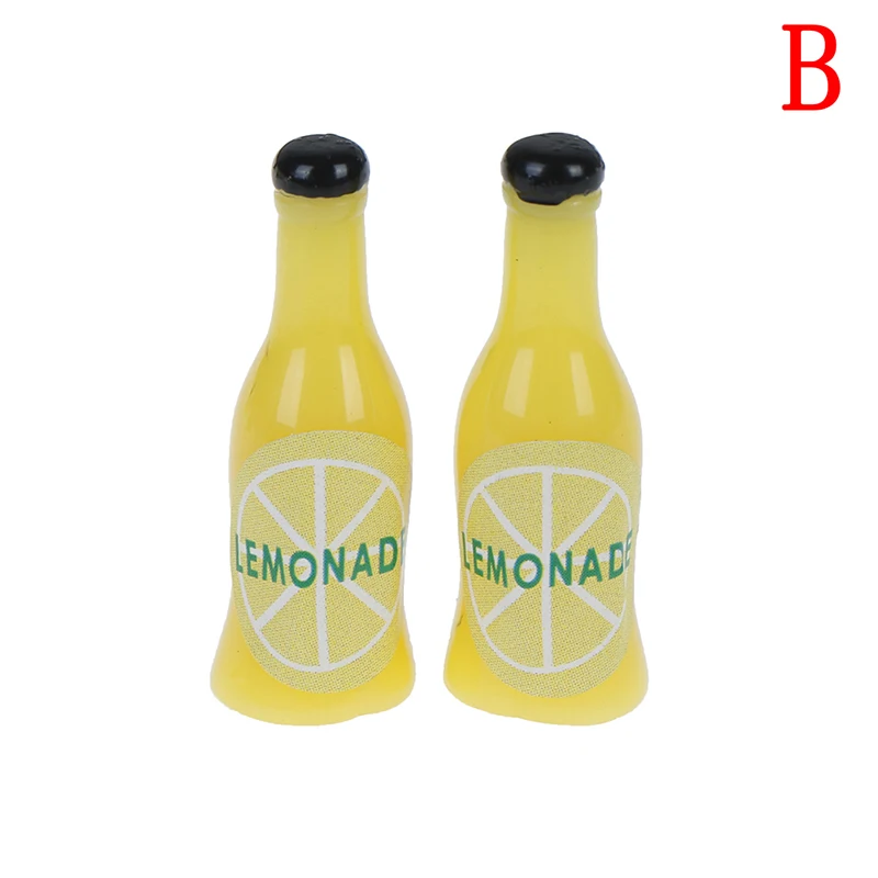 2PCS 1/2/3/4/5/6 штук/упаковка бутылки вина кукольный домик миниатюра 1:12 1:6 для детей девочек игрушки Dinette для кукольного домика Кухня игрушки - Цвет: 2PCS