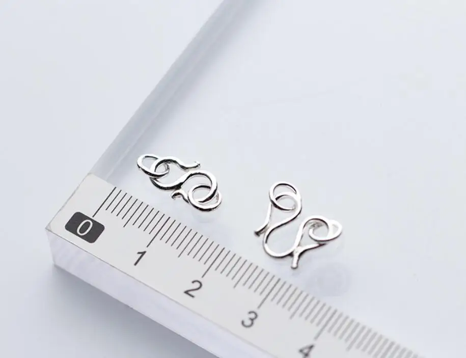 2PCS 925 Solid Sterling Silver 11mm Clasp Connector Closed Rings DIY Gift A2519 | Украшения и аксессуары