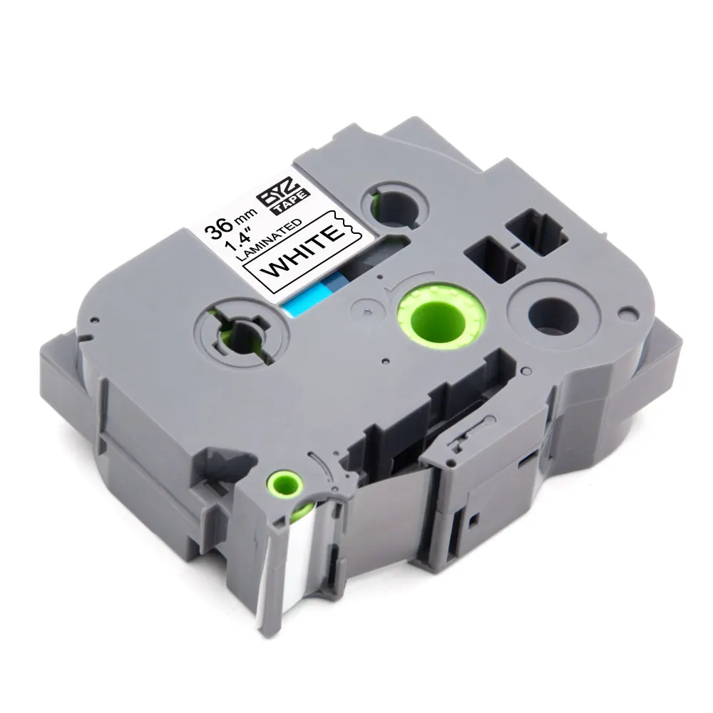 Absoonic TZ TZe 261 36 мм ламинированная этикетка лента черного и белого цвета совместимая