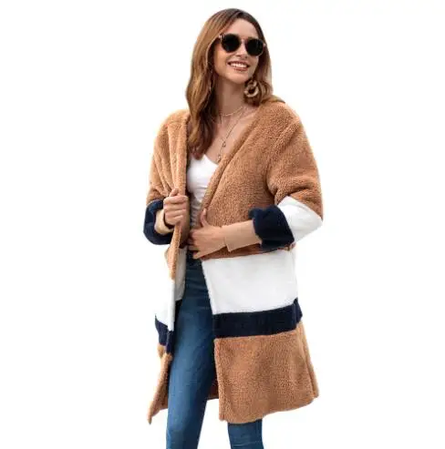 Новинка 2018 женская зимняя свободная длинная куртка открытая стежка с длинным