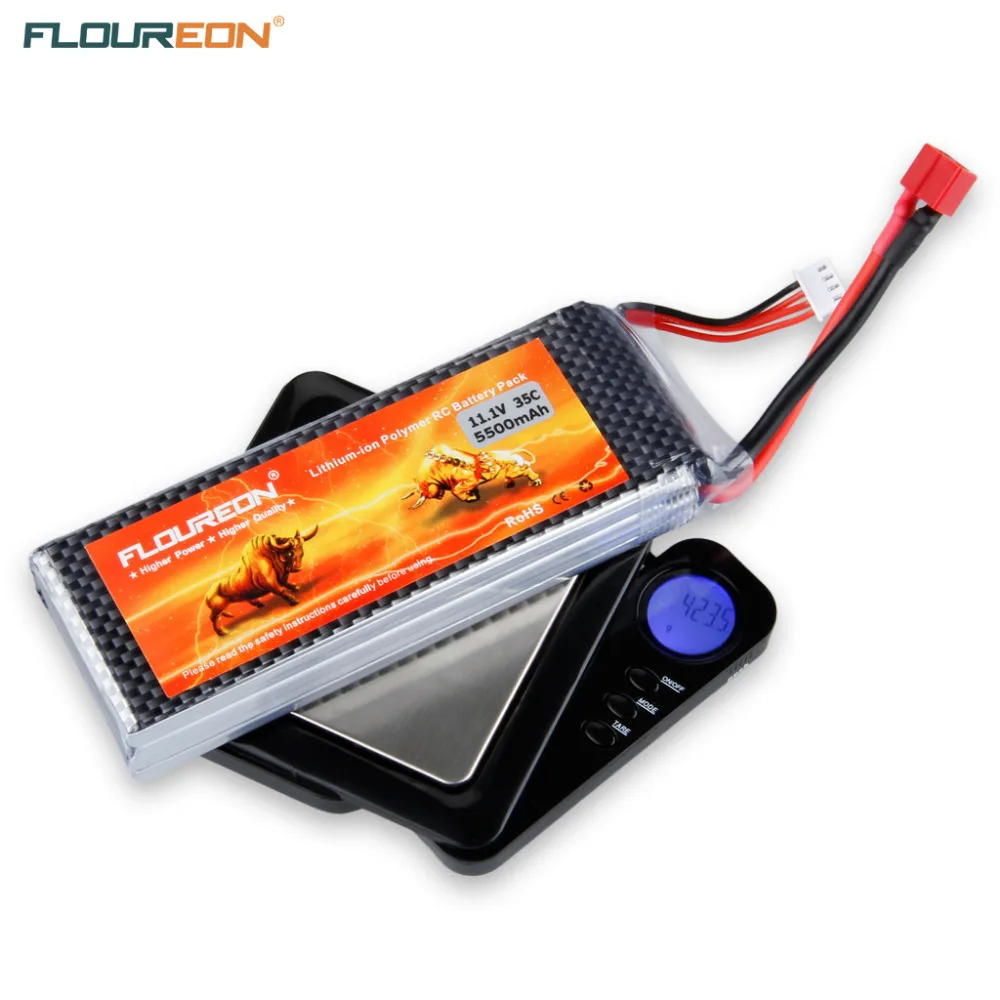 FLOUREON 11 1 В 5500 мАч 35C 3S Lipo батареи Deans T Plug для RC вертолет самолет автомобиль Грузовик